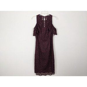 White House Black Market cold shoulder‎ lace dress